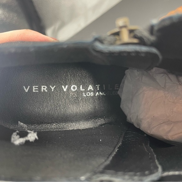 Very Volatile black calf fur ankle boots Sz 10 - Picture 7 of 10